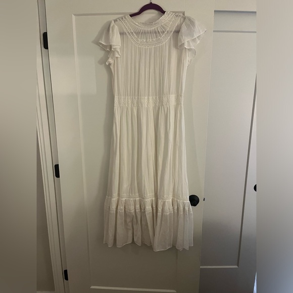 Reformation Betsie Lace Organic Cotton Midi Dress - Picture 5 of 6